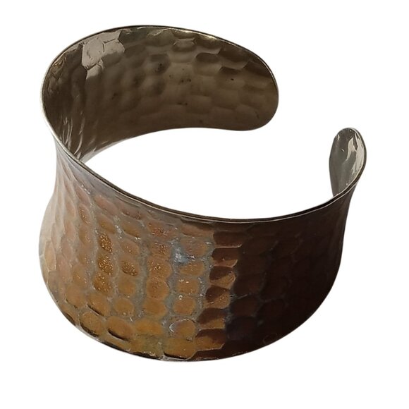 Vintage Gold Tone Bangle Bracelet Cuff Bracelet - Picture 4 of 14